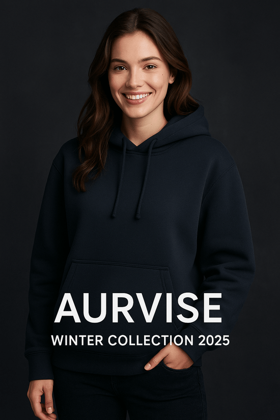 2025 winter clothing collection for women featuring a stylish hoodie from Aurvise.