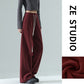 Casual High Waist Straight Wide-leg Pants Girl