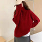 Lapel Half Zipper Cable-knit Pullover Sweater For Women