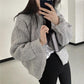 All-Match Retro Gray Lazy Cardigan Sweater Coat