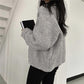 All-Match Retro Gray Lazy Cardigan Sweater Coat