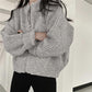 All-Match Retro Gray Lazy Cardigan Sweater Coat