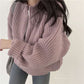All-Match Retro Gray Lazy Cardigan Sweater Coat