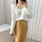 Chic V-neck Chain Pullover Sweater For Women