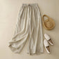 Cotton And Linen Art Retro Double-layer Wide-leg Pants