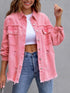Ripped denim jacket women’s casual autumn & spring fashion shirt, stylish and comfortable jacket for women.