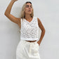 Fashion Hollowed-out Pullover Lace Vest For Women