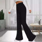 Spring Fashion Elegant Stretch Slim Fit Nude Feel Bell-bottom Pants