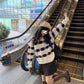 Pullover Plaid Sweater For Women Loose Outer Wear